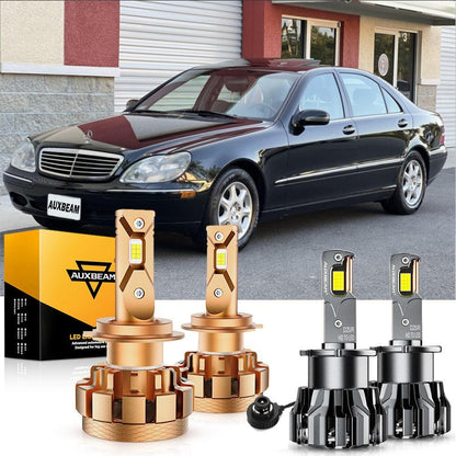Kit d’ampoules LED feux de route/croisement pour Mercedes-Benz S500 avec phares HID 2000–2006 – NOVADOMIO