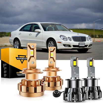 Kit d’ampoules LED feux de route/croisement pour Mercedes-Benz E320 avec phares HID 2000–2007 – NOVADOMIO
