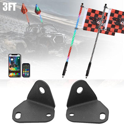 3FT/4FT LED RGB fouets LED & arrière Pillar mât lumineux supports d’éclairage Combo pour Can-Am Maverick X3 2017 2018 2019