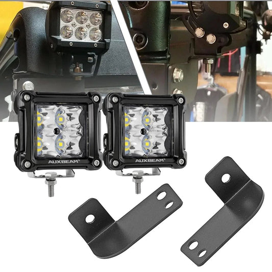 3 Inch LED Pods Light Spot/faisceau large & Rear Roof Reversing Light Projecteurs LED compacts Brackets pour 2013-2021 Polar…