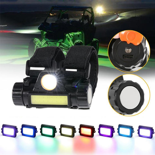 Dome Light UTV Interior Light Universal Roll Bar Cage Mount + RGBW LED Rock Light avec Bluetooth Control pour Polaris, Can-A…