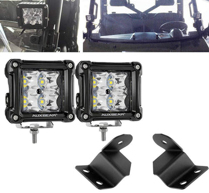 3″ projecteurs LED compacts Spot/faisceau large & montant A supports de montage pour 2013–2021 Polaris Ranger modèles avec le