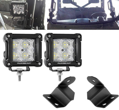 3″ projecteurs LED compacts Spot/faisceau large & montant A supports de montage pour 2013–2021 Polaris Ranger modèles avec le
