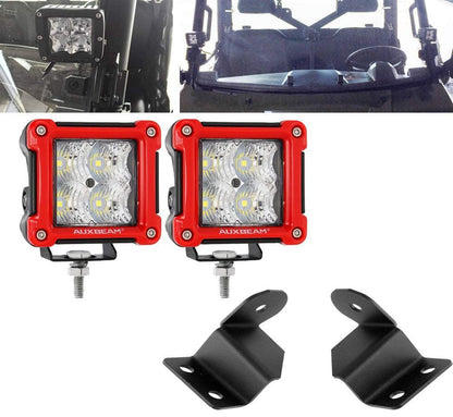 3″ projecteurs LED compacts Spot/faisceau large & montant A supports de montage pour 2013–2021 Polaris Ranger modèles avec le