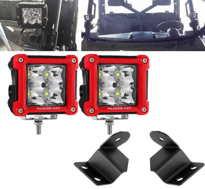 3″ projecteurs LED compacts Spot/faisceau large & montant A supports de montage pour 2013–2021 Polaris Ranger modèles avec le