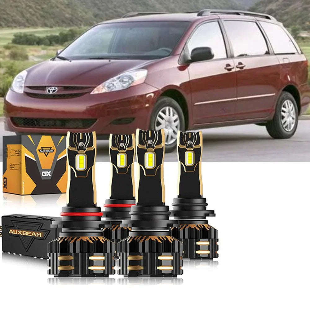 pour 2006-2010 Toyota Sienna 9005 9006 Ampoules de phare LED Bundle – vue 12