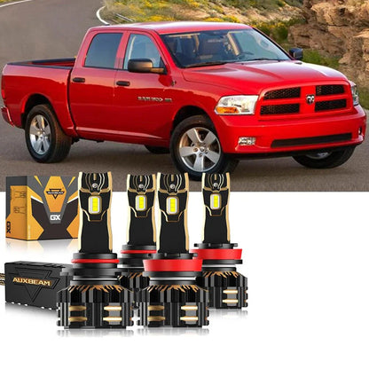 pour 2011-2012 Ram 1500 (avec 4 headlamps) 9005 H13 Ampoules de phare LED Bundle – vue 12 – NOVADOMIO