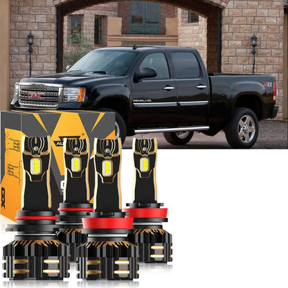 pour 2007-2014 GMC Sierra 3500 HD 9005 H11 Ampoules de phare LED Bundle – vue 12 – NOVADOMIO