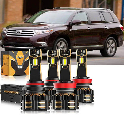Pour 2011–2013 Toyota Highlander 9005 H11 kit d’ampoules LED de phare – NOVADOMIO