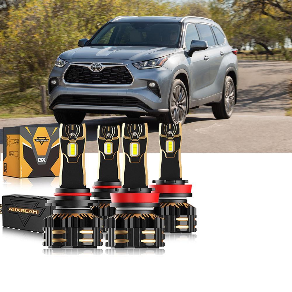 pour 2014-2020 Toyota Highlander 9005 H11 Ampoules de phare LED Bundle – vue 12