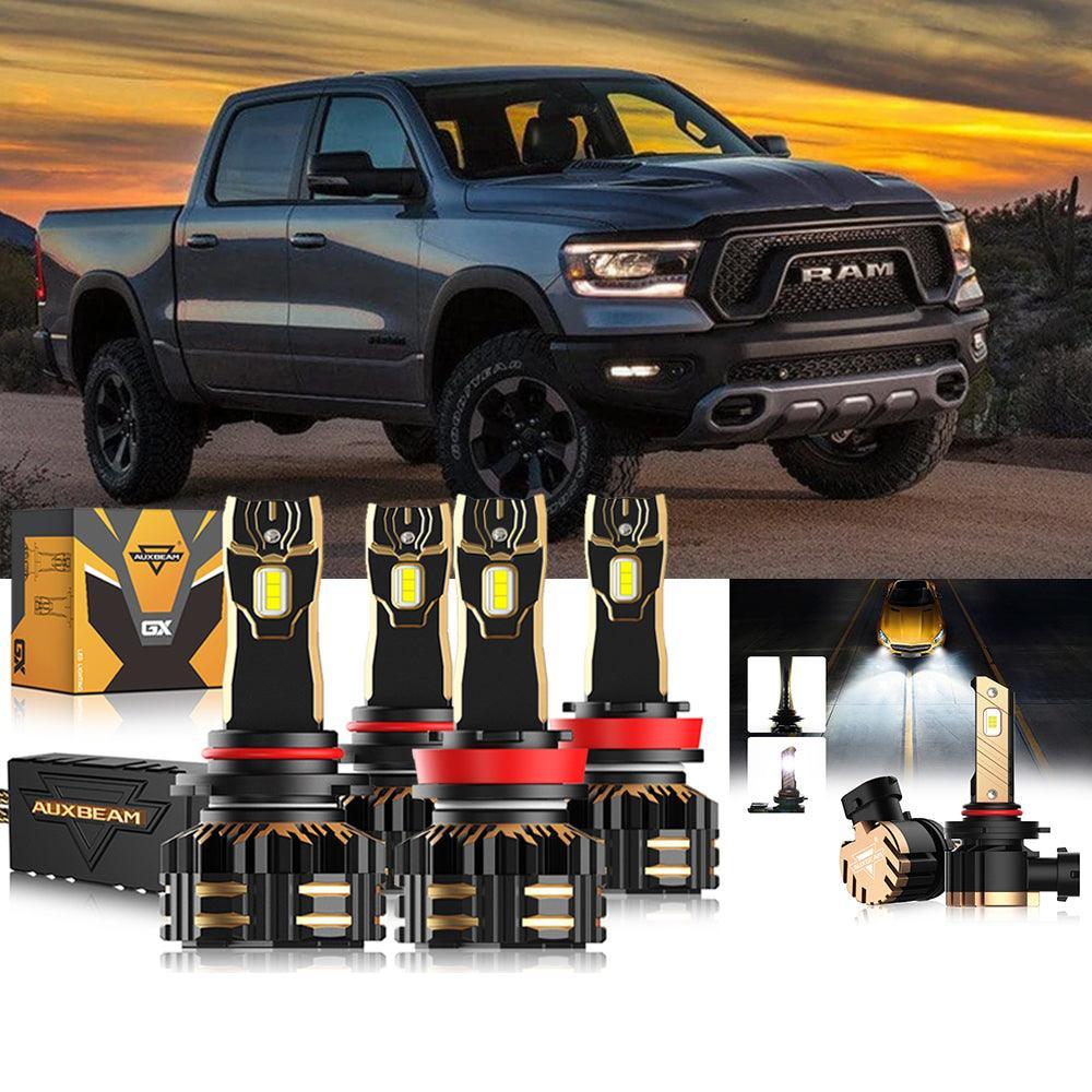pour 2018-2019 Ram 1500 (without projector-type headlights) 9005 H11 Ampoules de phare LED Bundle – vue 14