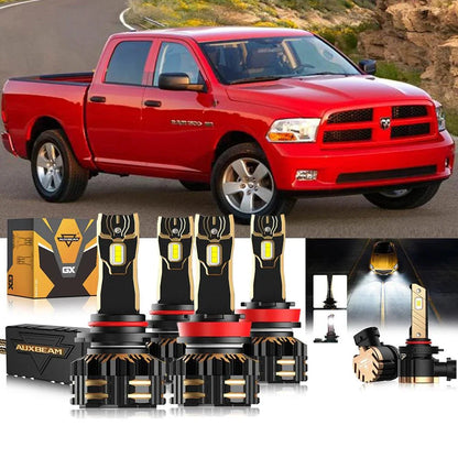 pour 2011-2012 Ram 1500 (avec 4 headlamps) 9005 H13 Ampoules de phare LED Bundle – NOVADOMIO