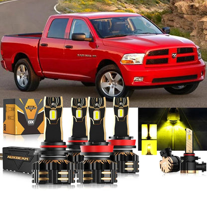 pour 2011-2012 Ram 1500 (avec 4 headlamps) 9005 H13 Ampoules de phare LED Bundle – vue 11 – NOVADOMIO