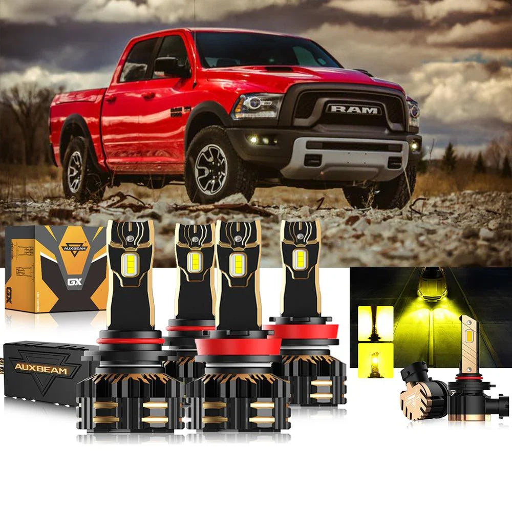 pour 2016-2017 Ram 1500 ( without projector-type headlights) 9005 H11 Ampoules de phare LED Bundle – vue 13