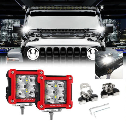 3″ 40 W Spot/faisceau large projecteurs LED compacts + universel LED feux de travail supports de montage – NOVADOMIO