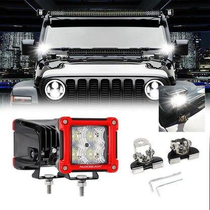3″ 40 W Spot/faisceau large projecteurs LED compacts + universel LED feux de travail supports de montage – vue 2 – NOVADOMIO