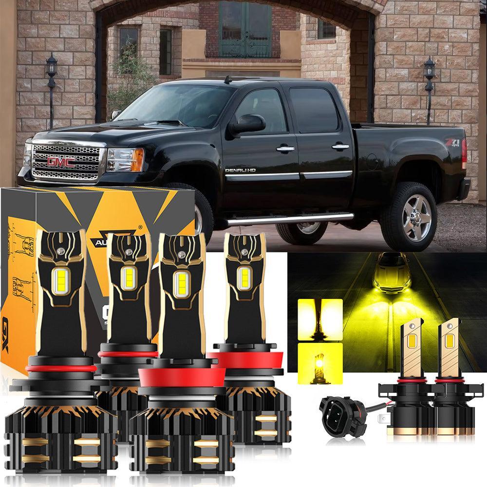 pour 2007-2014 GMC Sierra 3500 HD 9005 H11 Ampoules de phare LED Bundle – vue 11