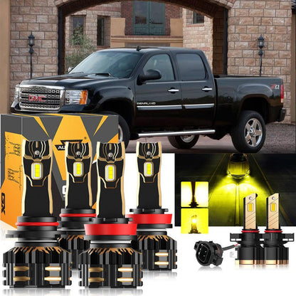 pour 2007-2014 GMC Sierra 3500 HD 9005 H11 Ampoules de phare LED Bundle – vue 11 – NOVADOMIO