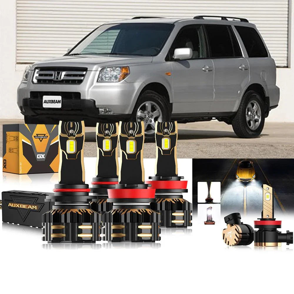pour 2006-2019 Honda Pilot 9005 H11 Ampoules de phare LED Bundle