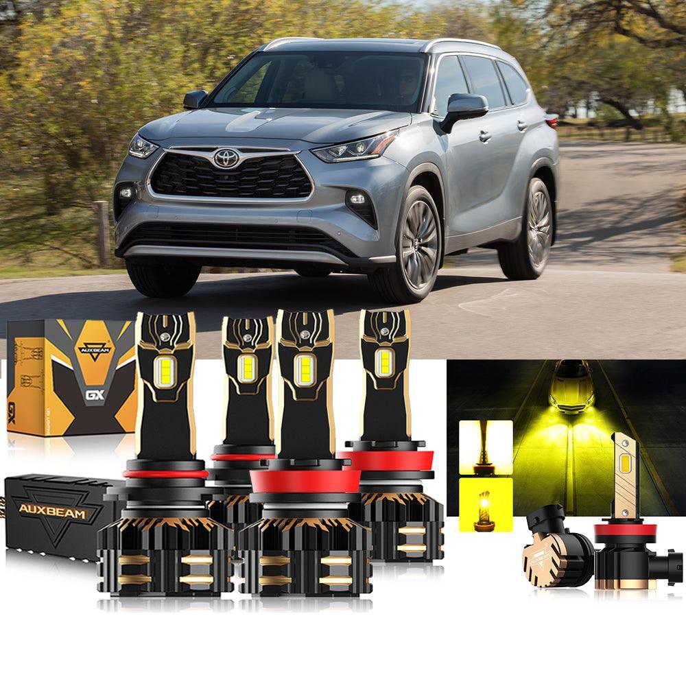 pour 2014-2020 Toyota Highlander 9005 H11 Ampoules de phare LED Bundle – vue 11