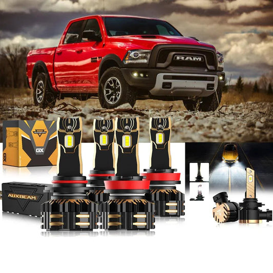 pour 2016-2017 Ram 1500 ( without projector-type headlights) 9005 H11 Ampoules de phare LED Bundle
