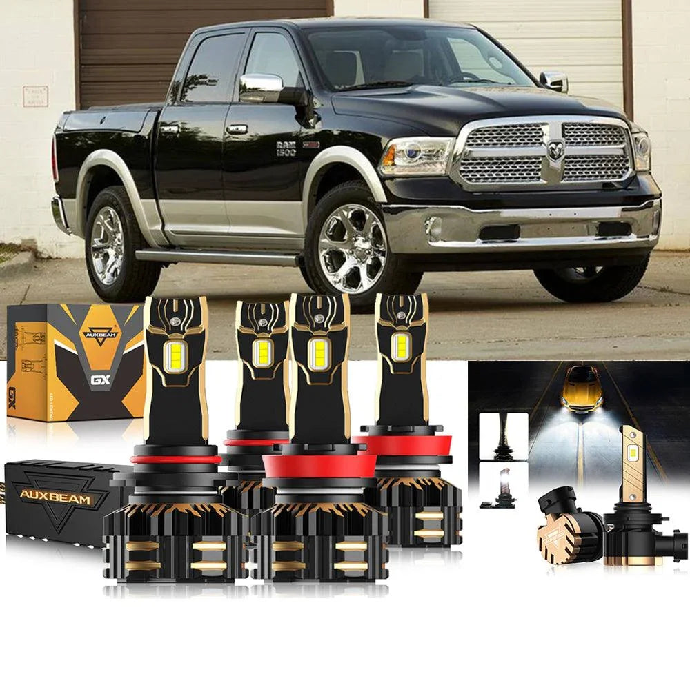 pour 2014 Ram 1500 (without projector-type headlights) 9005 H11 Ampoules de phare LED Bundle – vue 12