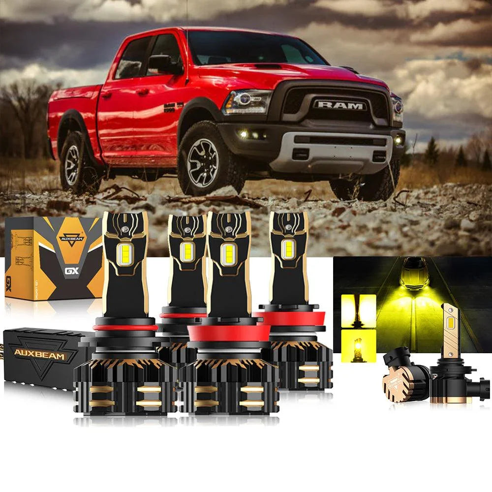 pour 2016-2017 Ram 1500 ( without projector-type headlights) 9005 H11 Ampoules de phare LED Bundle – vue 11