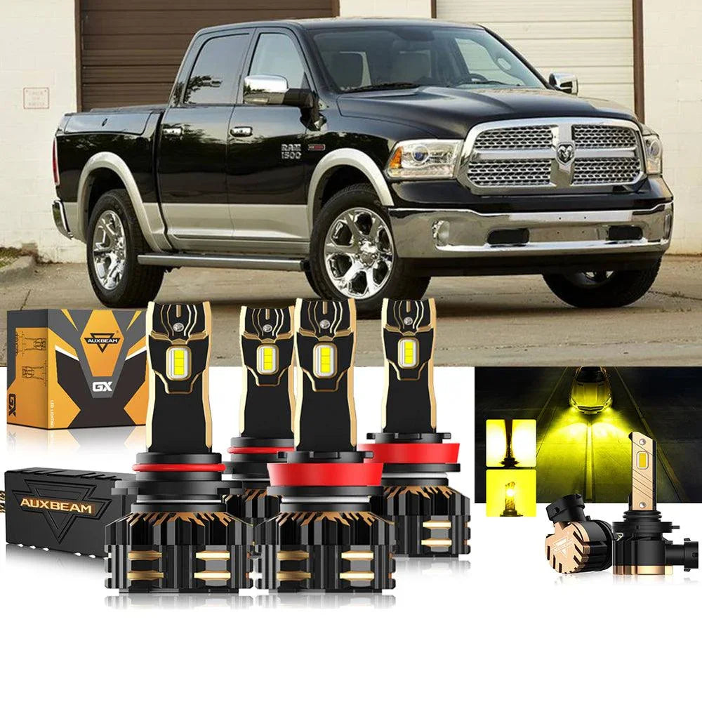 pour 2014 Ram 1500 (without projector-type headlights) 9005 H11 Ampoules de phare LED Bundle – vue 13