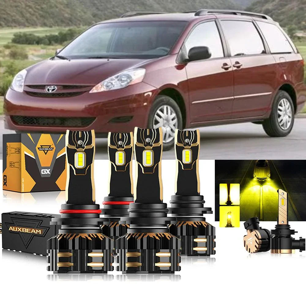 pour 2006-2010 Toyota Sienna 9005 9006 Ampoules de phare LED Bundle – vue 11