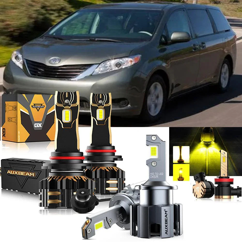 pour 2011-2019 Toyota Sienna 9005 D4S Ampoules de phare LED Bundle – vue 11