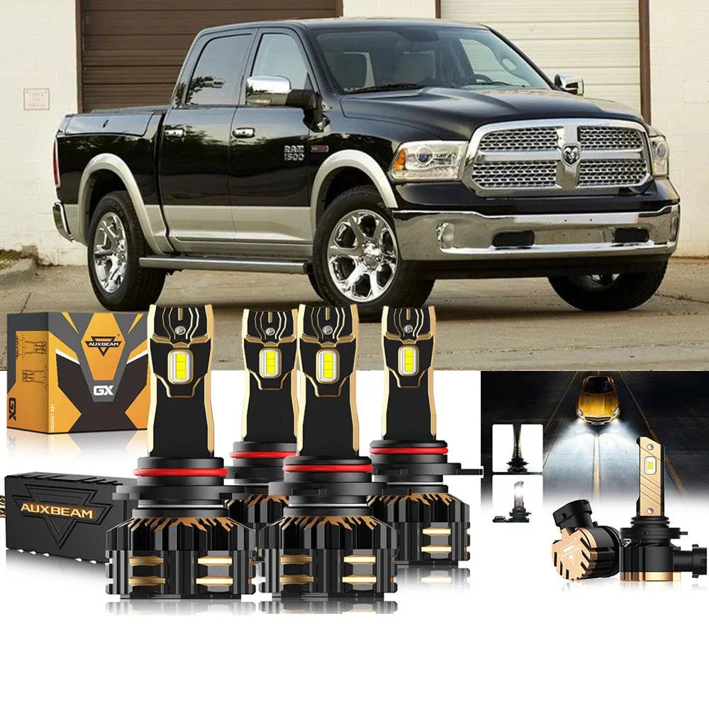 pour 2014 Ram 1500 (avec projector-type headlights) 9005 9012 Ampoules de phare LED Bundle – vue 12