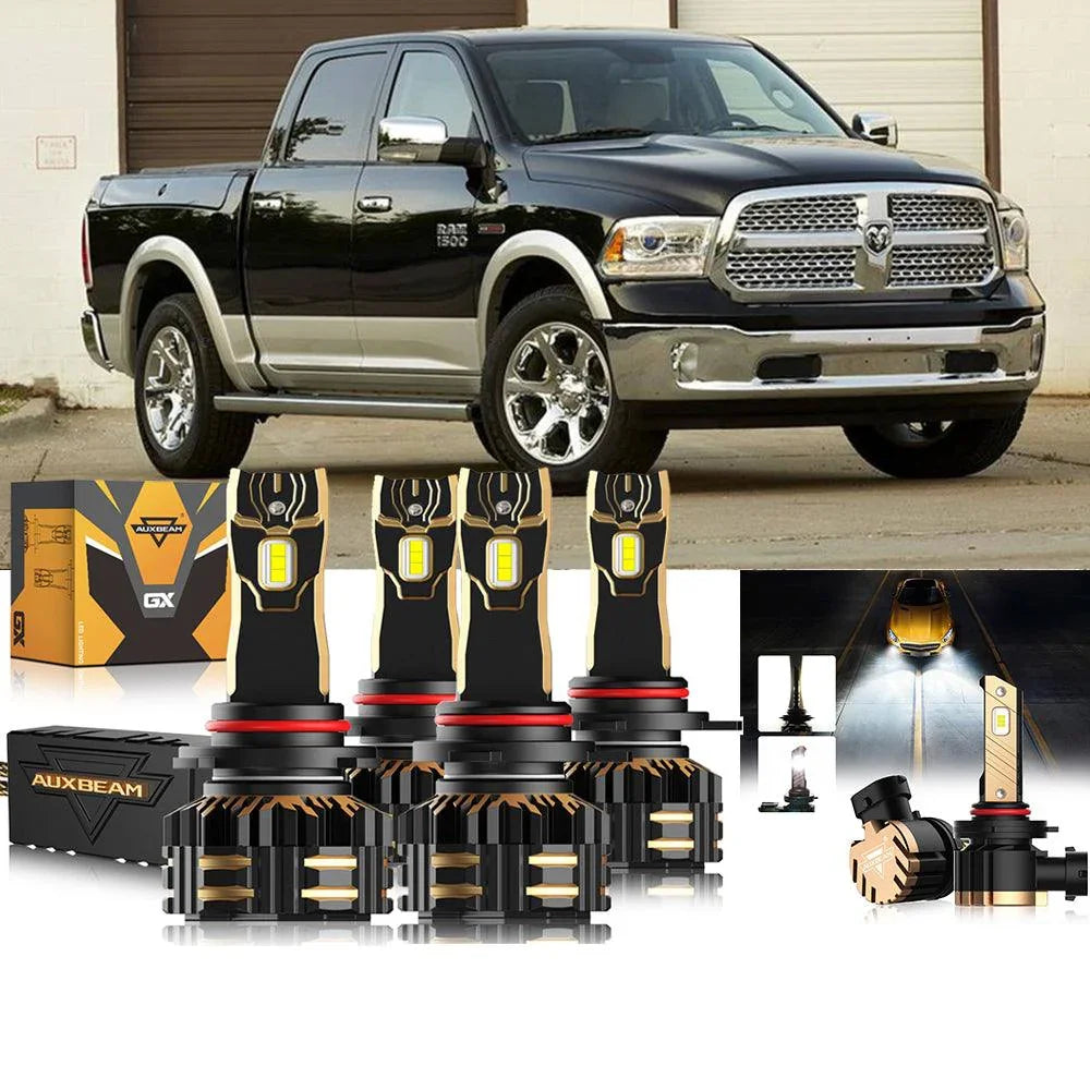 pour 2014 Ram 1500 (avec projector-type headlights) 9005 9012 Ampoules de phare LED Bundle