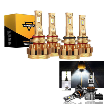 Kit d’ampoules LED feux de route/croisement 9005+9006 F-16 Plus série 28 000 lm CAN-bus intégré pour Chevrolet Silverado 2500