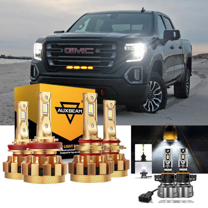 pour 2007-2008 GMC Sierra 1500 (Denali SLE SLT WT) F-16 Plus série CANbus intégré qualité automobile 14000LM Ampoules LED kit