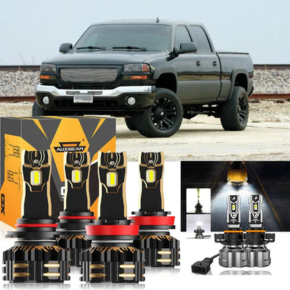 pour 2007-2014 GMC Sierra 2500 HD 9005 H11 Ampoules de phare LED Bundle – vue 23 – NOVADOMIO