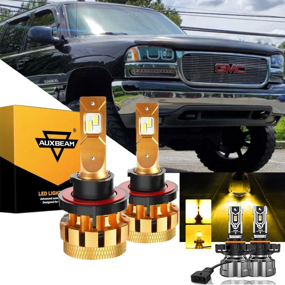 pour 2007-2013 Yukon XL 2500 F-16 Plus série Built-in Canbus Automotive Grade 14000LM Ampoules LED High Low Beam Bundle – vu…