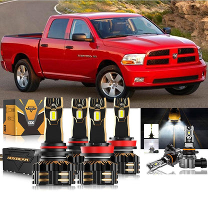 pour 2011-2012 Ram 1500 (avec 4 headlamps) 9005 H13 Ampoules de phare LED Bundle – vue 23 – NOVADOMIO