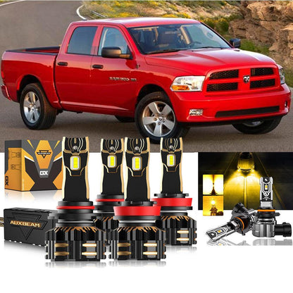 pour 2011-2012 Ram 1500 (avec 4 headlamps) 9005 H13 Ampoules de phare LED Bundle – vue 24 – NOVADOMIO
