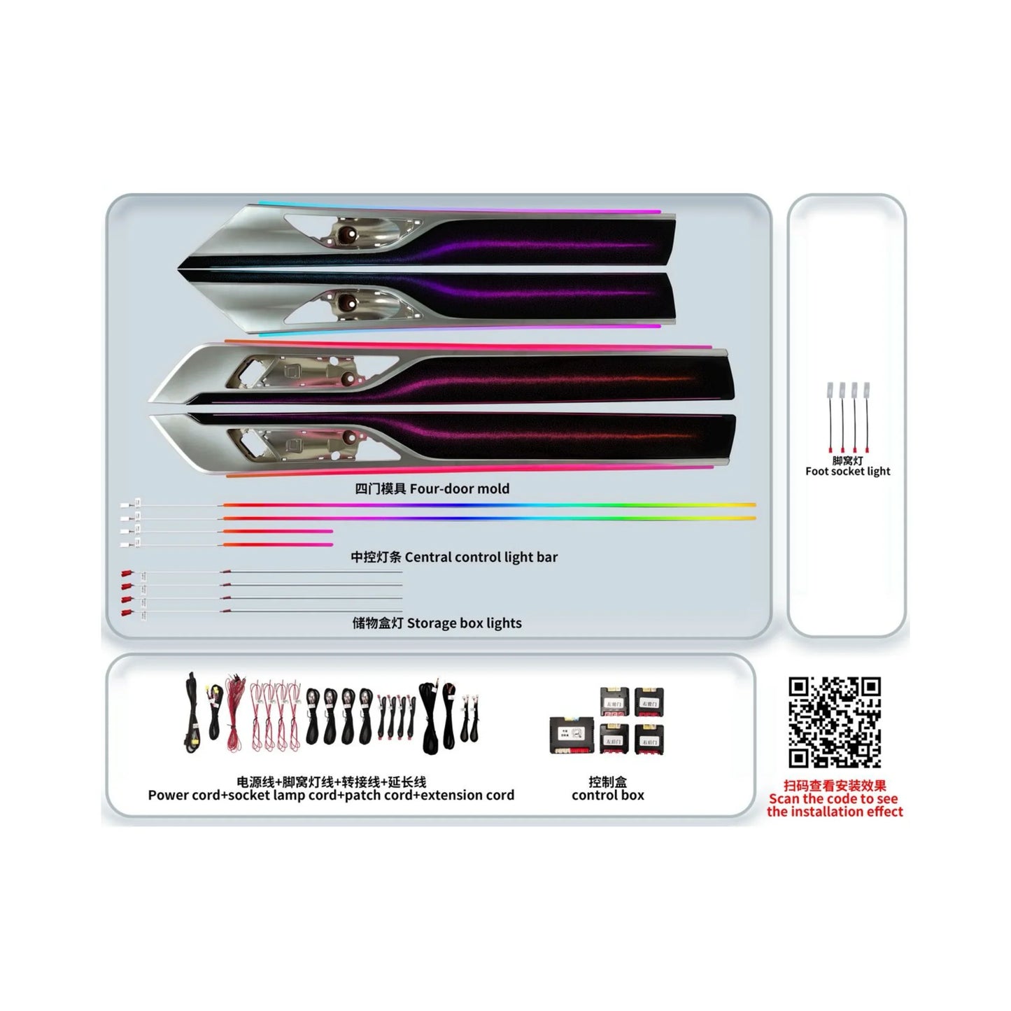 Kit éclairage LED d’ambiance intérieur pour BMW 7 Series G12 (2015-2022)