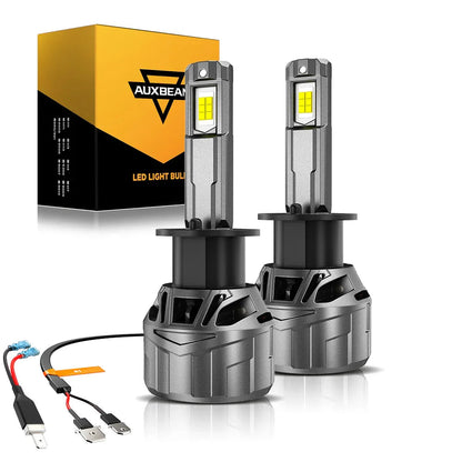 H1 Ampoules de phare LED 100 W 22 000 lm F18 série 1: 1 format compact 6 500 K blanc froid – 2 ampoules – NOVADOMIO