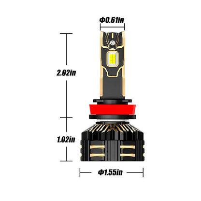H11/H9/H8/H16JP Ampoules de phare LED 240W 40000LM GX-ULTRA série 6500K blanc froid – 2 ampoules – vue 9 – NOVADOMIO