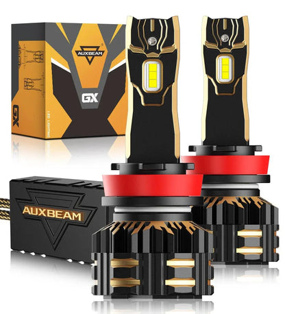 H11/H9/H8/H16JP Ampoules de phare LED 120W 25000LM GX série Brightest 6500K blanc froid – 2 ampoules – NOVADOMIO