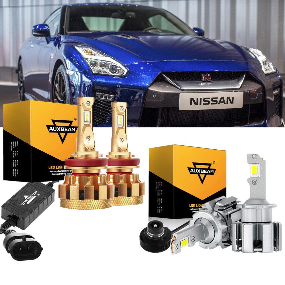 pour 2009-2014 Nissan GT-R D2S H9/H11 F-16 Plus série Automotive Grade 29000LM Ampoules LED High Low Beam Bundle