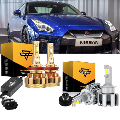 Kit d’ampoules LED feux de route/croisement D2S H9/H11 F-16 Plus série 29 000 lm pour Nissan GT-R 2009–2014 – NOVADOMIO