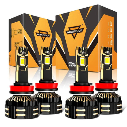 H11+H11 Ampoules de phare LED 240W 40000LM GX-ULTRA série 6500K blanc froid – 4 ampoules – NOVADOMIO