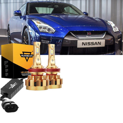 Kit d’ampoules LED feux de route/croisement D2S H9/H11 F-16 Plus série 29 000 lm pour Nissan GT-R 2009–2014 – vue 11