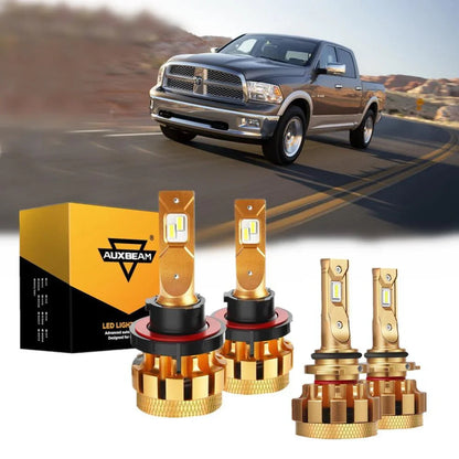 Kit d’ampoules LED feux de route/croisement F-16 Plus série CAN-bus intégré 14 000 lm pour Dodge Ram 3500 2006–2009