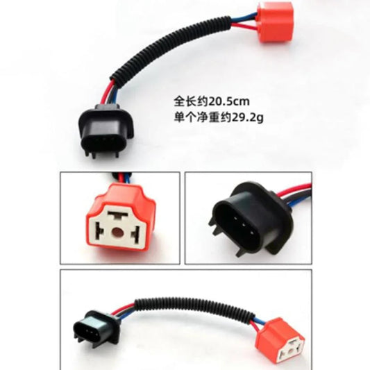 H13 Male to H4 Female Adapter faisceau électrique Connector phare Conversion pour phare/antibrouillard lot de 2 – vue 2