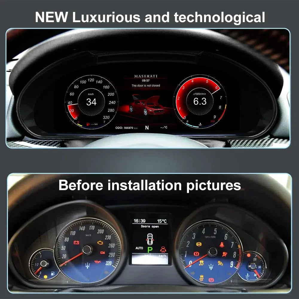 Virtual Cockpit Maserati GranTurismo GT / GranCabrio GC / Quattroporte 2004-2018 LCD 12,3″ – NOVADOMIO