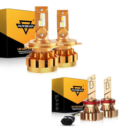 Kit d’ampoules LED feux de route/croisement H4/9003 F-16 Plus série CAN-bus intégré 14 000 lm pour Toyota Tacoma 2012–2015